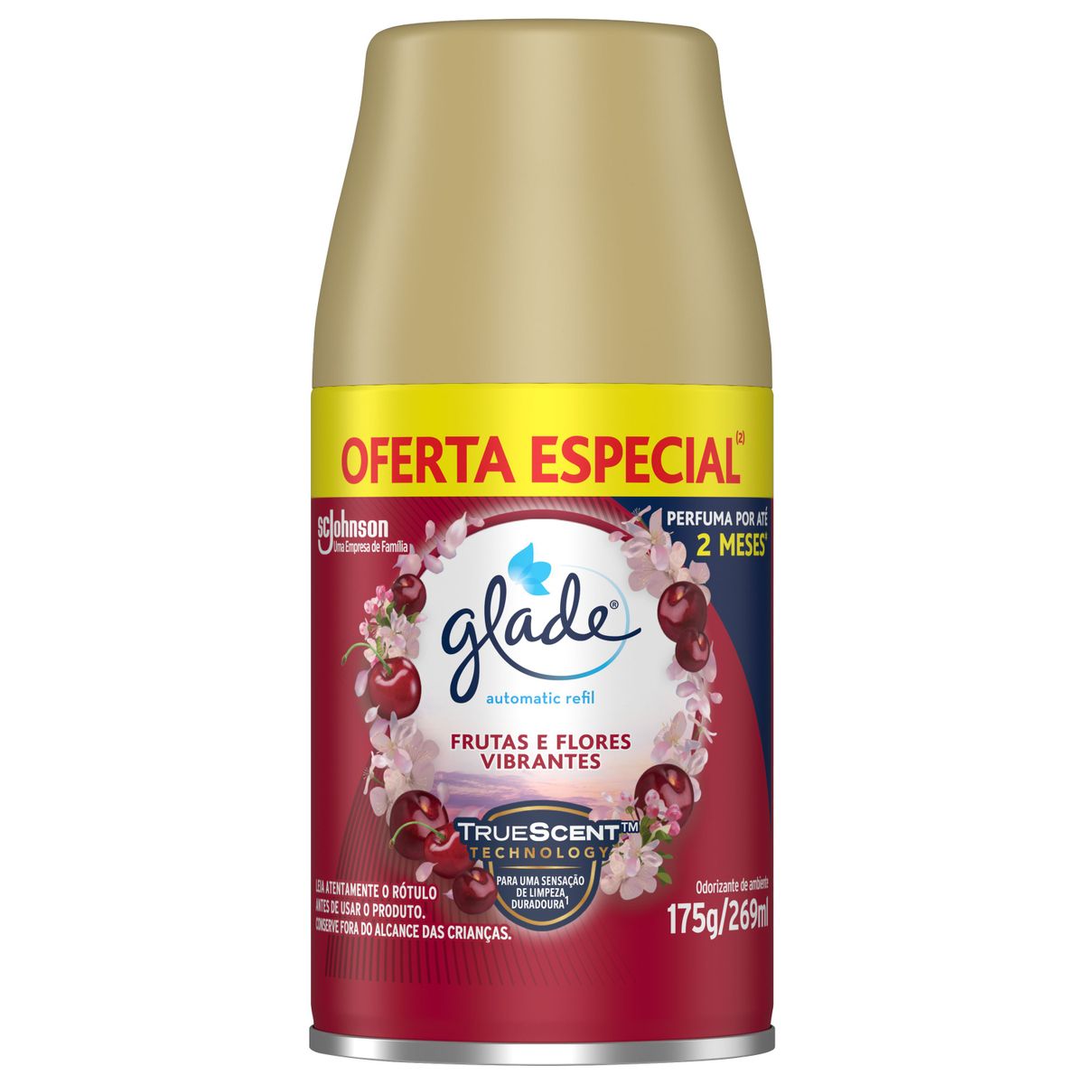 Desodorizador Glade Automatic Spray Refil Frutas e Flores Vibrantes 260ml Oferta Especial