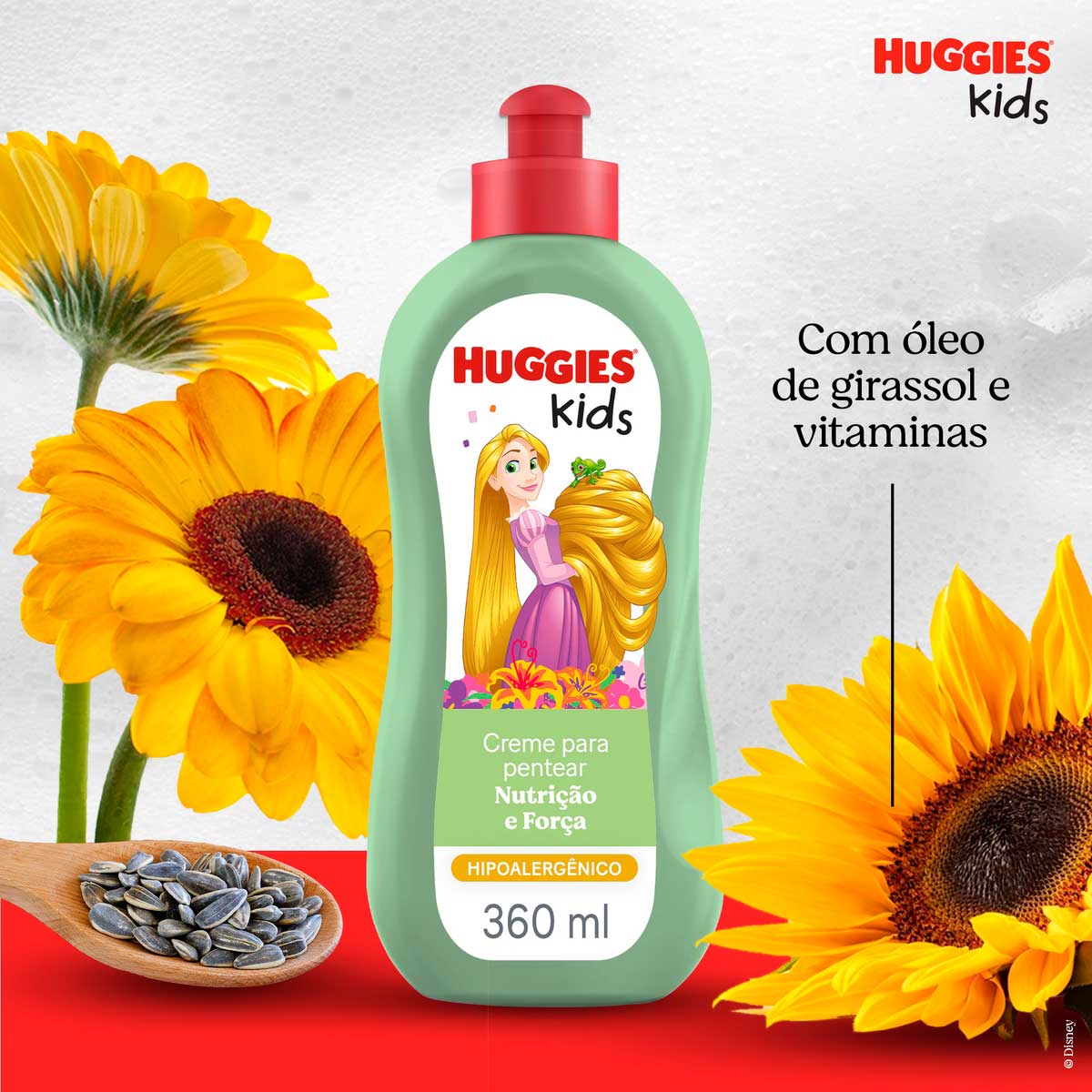 Creme para Pentear Enrolados Huggies Kids Nutricao e Forca 360ml