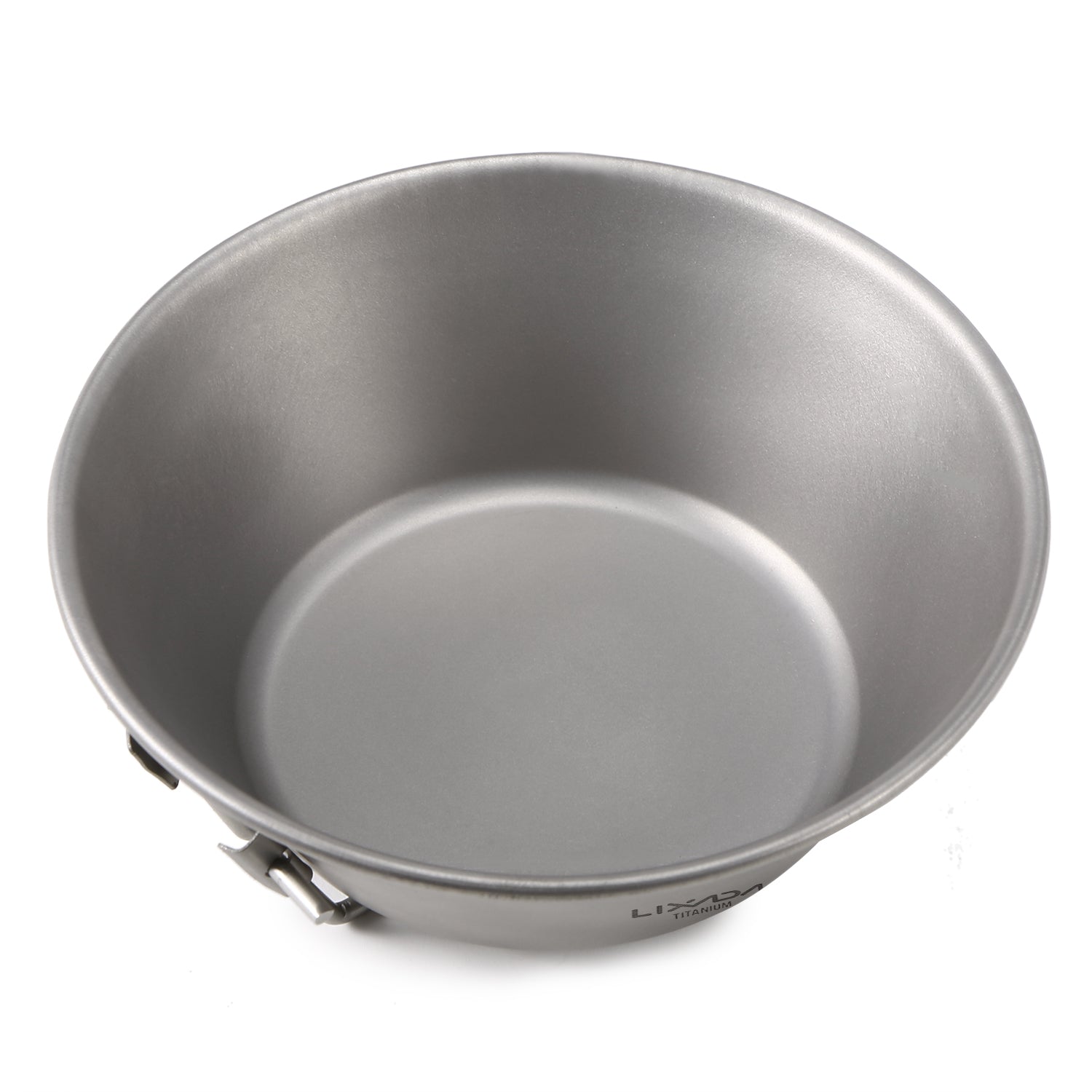 Lixada Titanium Bowl with Foldable Handle for Outdoor Camping Hiking Backpacking Picnic