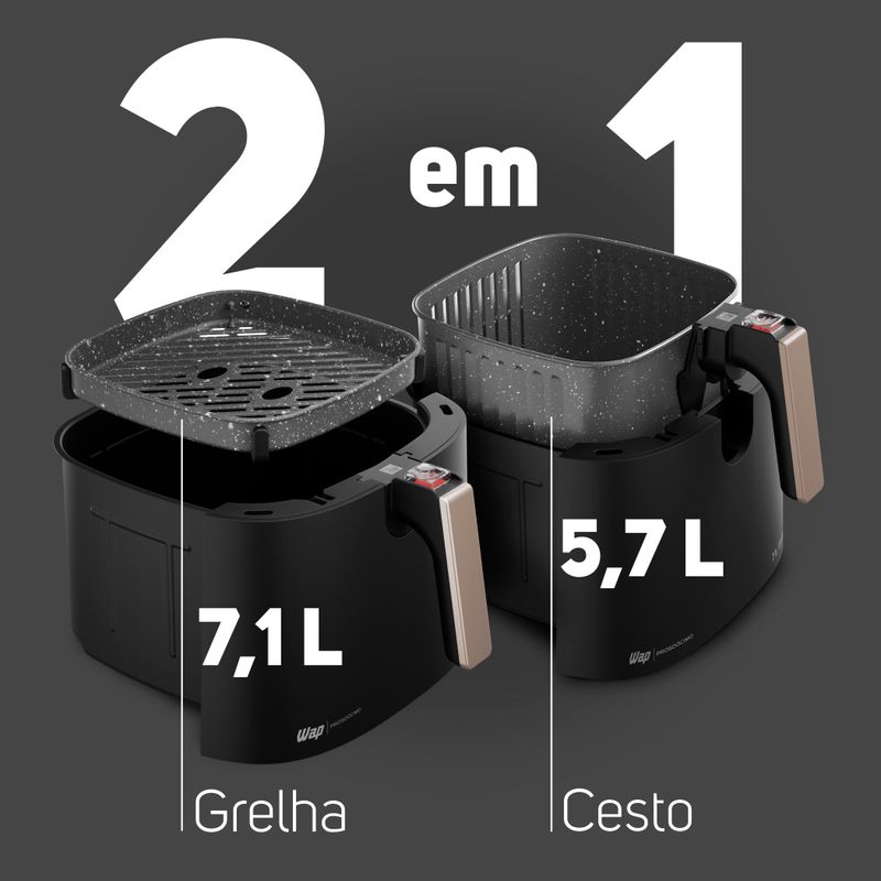 Fritadeira Elétrica WAP Air Fryer Mega Family Digital 7,1L