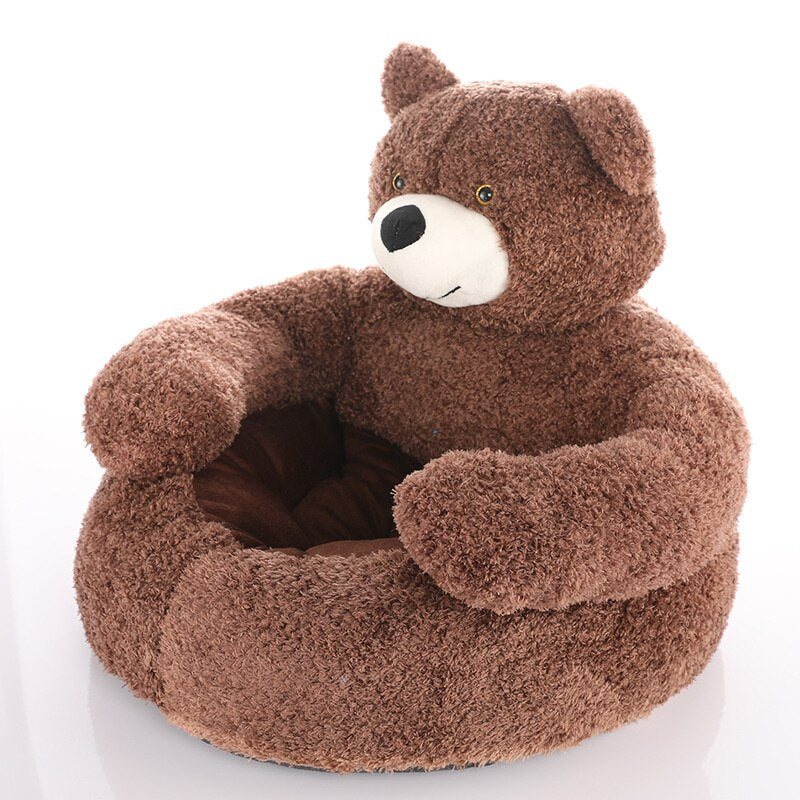TeddyBear Pet Bed | Ultra Soft Plush Dog & Cat Bed for Cozy Comfort