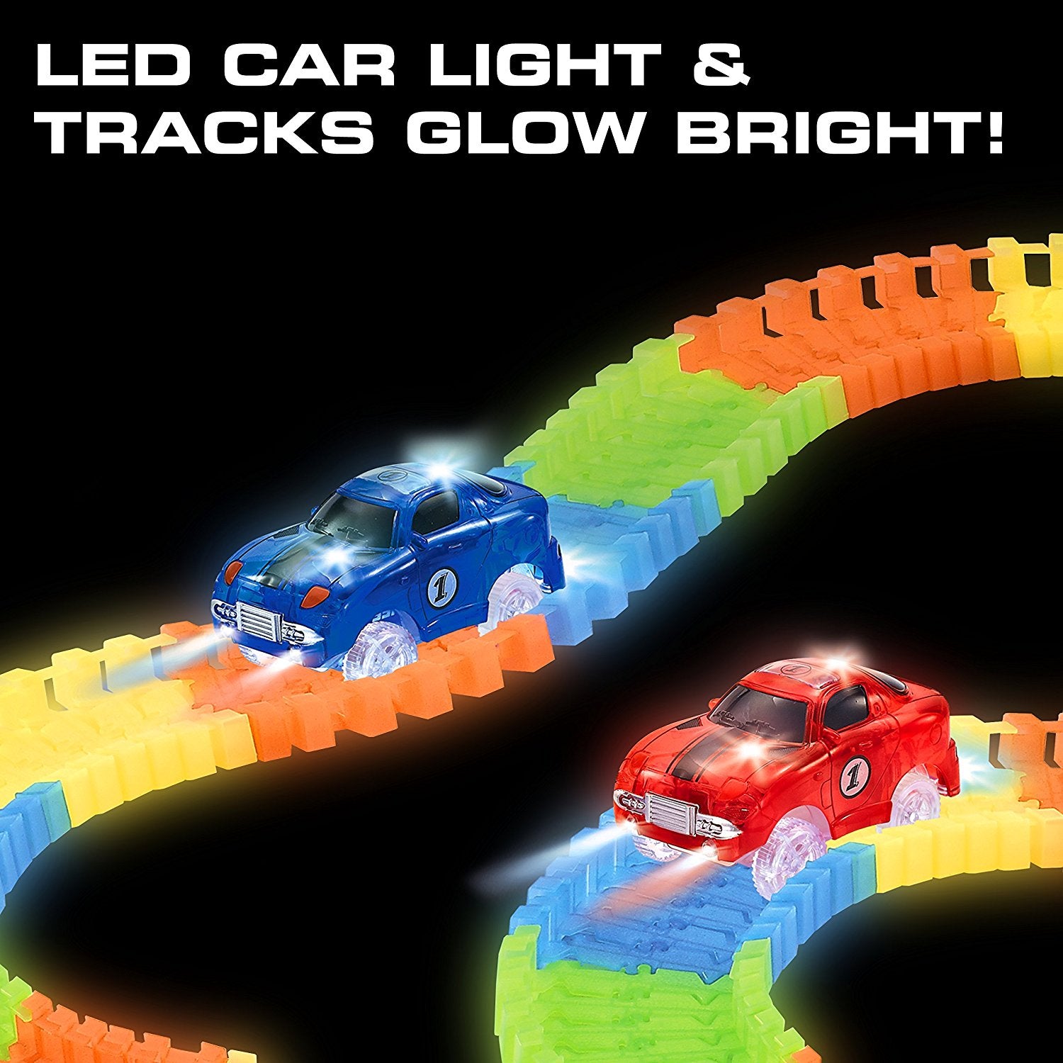 USA Toyz 360pk Large Glow in the Dark Track Set Compatible (Unisex)