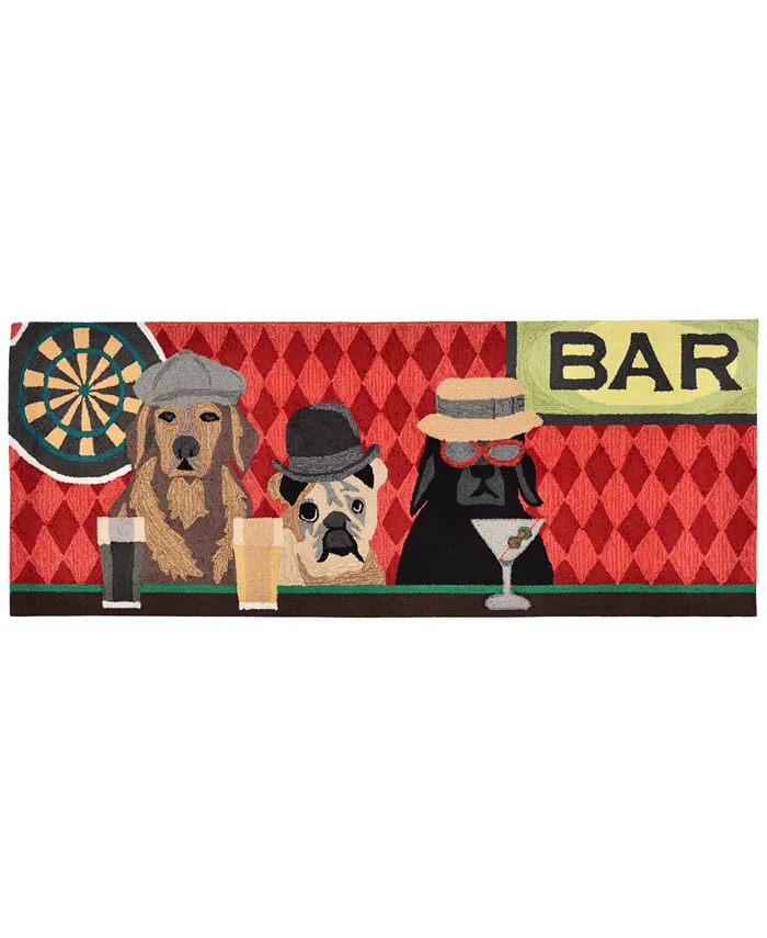 Liora Manne' Liora Manne Front Porch Indoor Outdoor Bar Patrol Port 2' x 5' Runner Area Rug