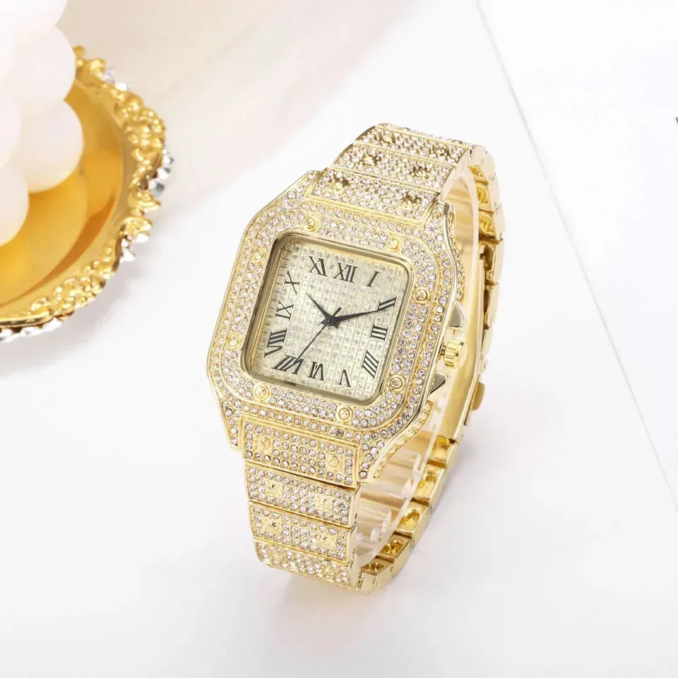 LIUYANGTIAN Luxury Casual Women Quartz Diamond Setting Wristwatch Waterproof Women Watch for Female Watches Alloy Wrist Bracelet Classic
