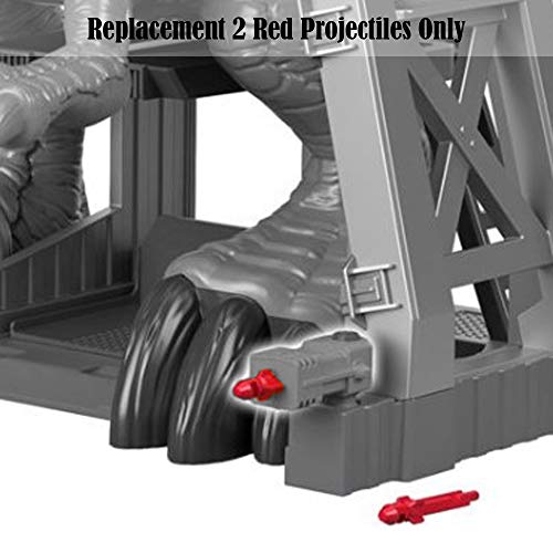 Replacement Parts for Imaginext Jurassic World Jurassic Rex - FMX85 ~ Includes 2 Red Replacement Projectiles