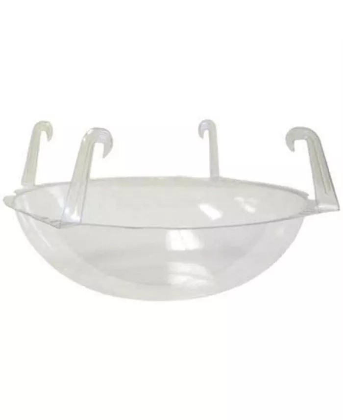 Curtis Wagner Plastics Clear Hanging Basket Drip Pan， 12-14