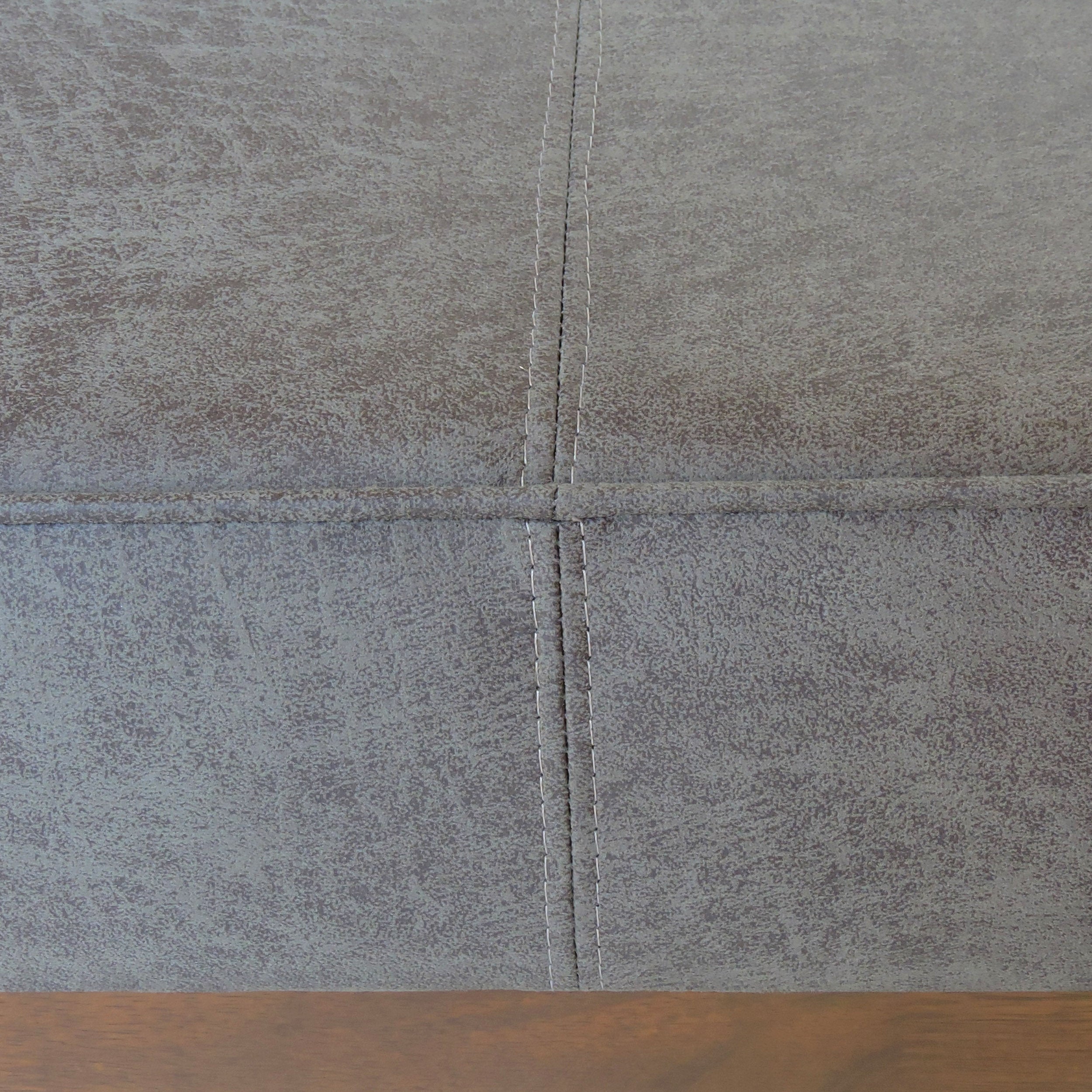 Temzyl Modern Microfiber Cocktail Ottoman with Wood Frame