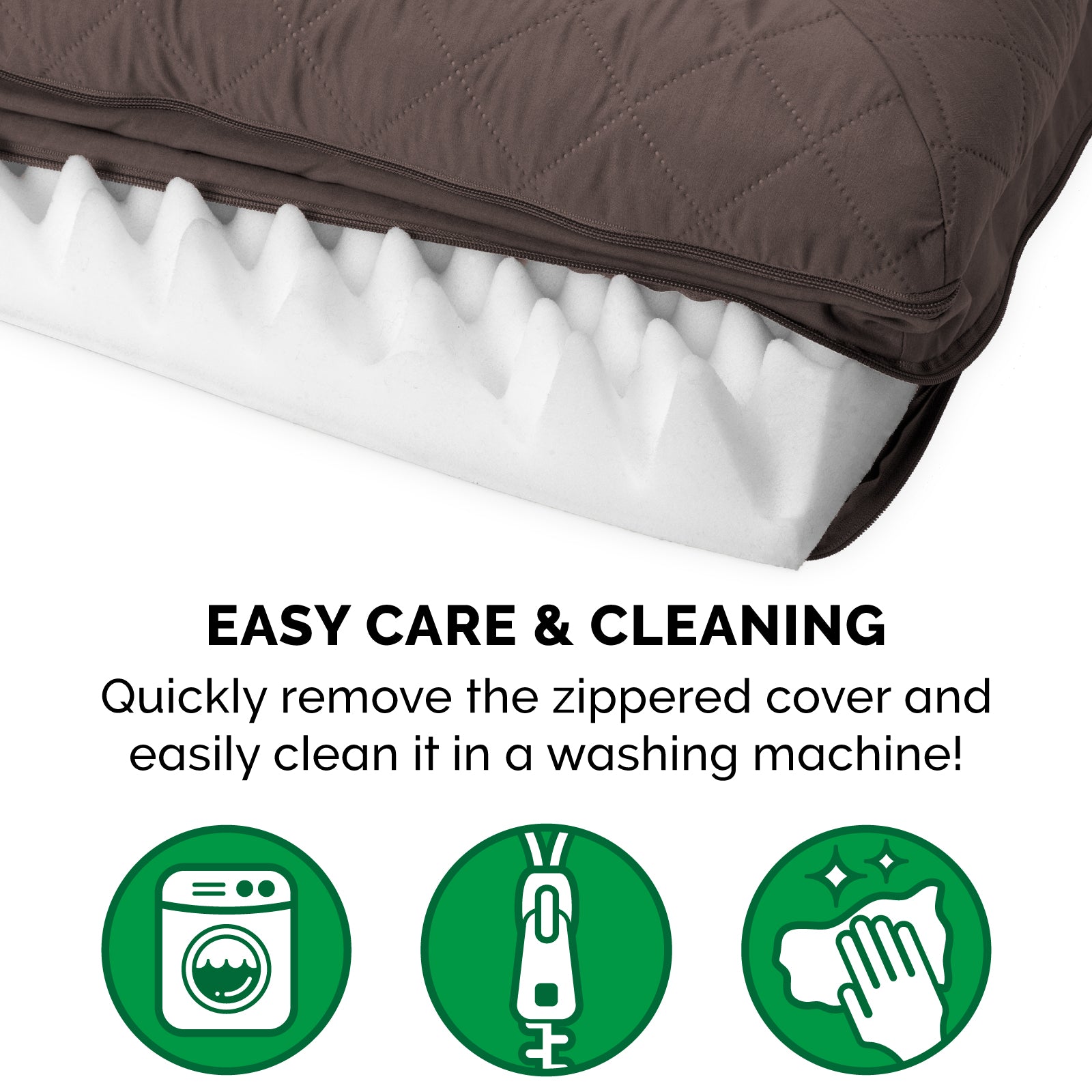 FurHaven | Orthopedic Quilted Sofa Pet Bed for Dogs and Cats， Coffee， Large