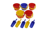 Childcraft Sand Pails and Scoops, Assorted Colors, Set of 10