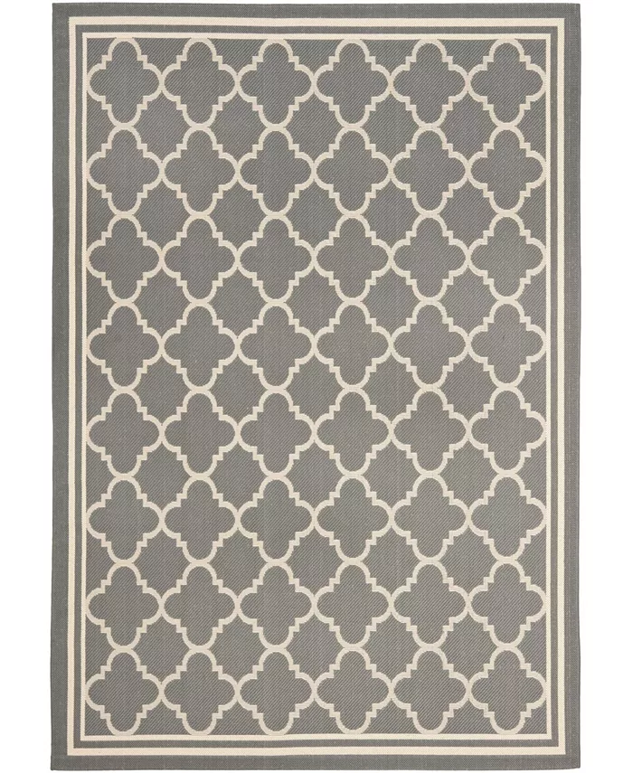 Safavieh Courtyard Anthracite and Beige 6'7