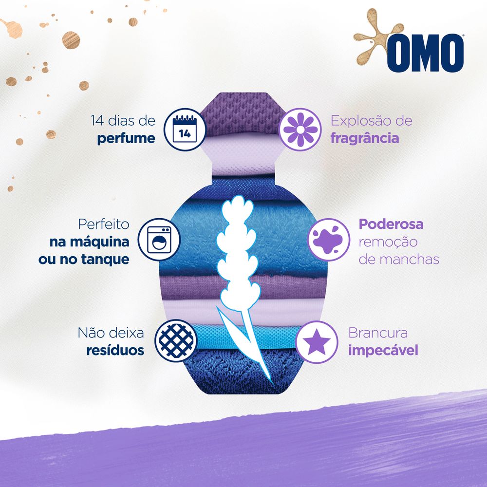 Lava-Roupas Liquido Lavanda Omo Galao 3 L