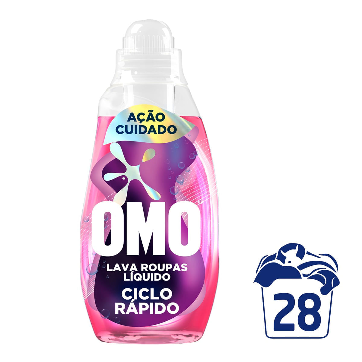 Sabao Liquido Omo Ciclo Rapido Acao Cuidado 1,4L