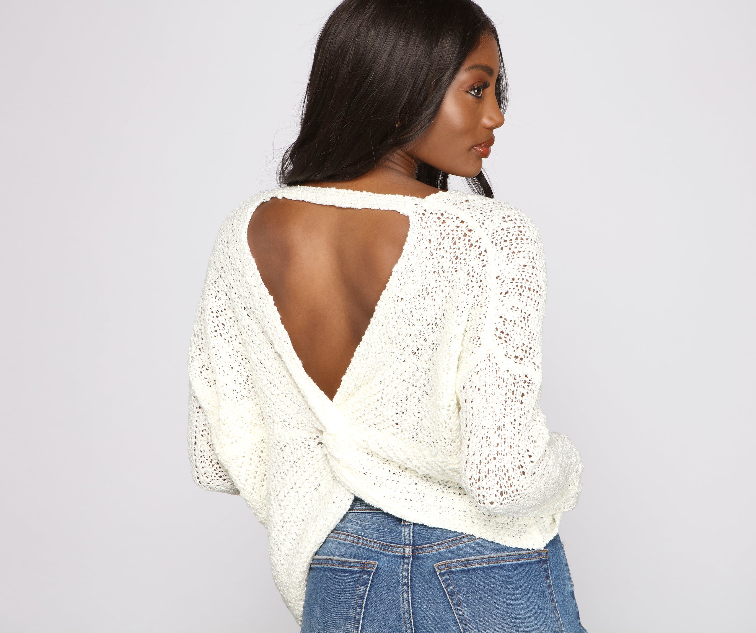 Keeping Knit Stylish Twist Knot Sweater