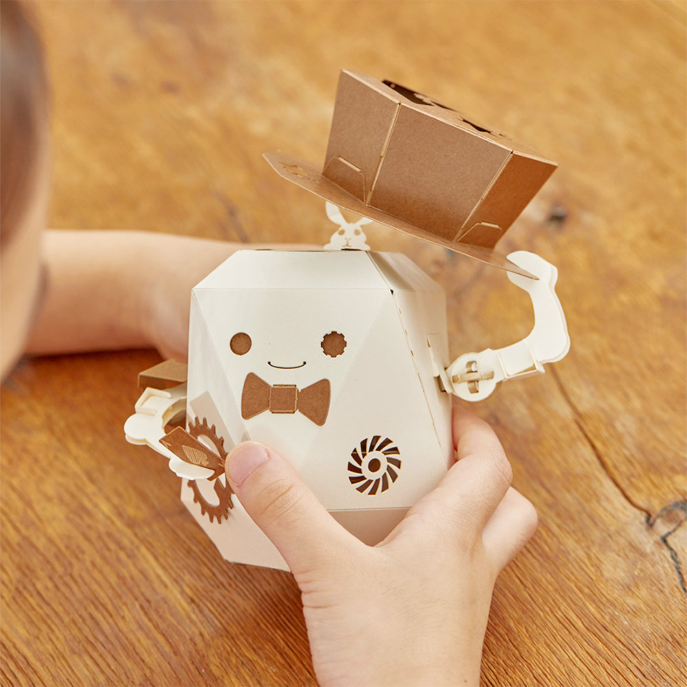ROBOTRY Moving Paper Robots Making Kit， Magi | Crank - Learn Very Basic 5 Robot Mechanisms