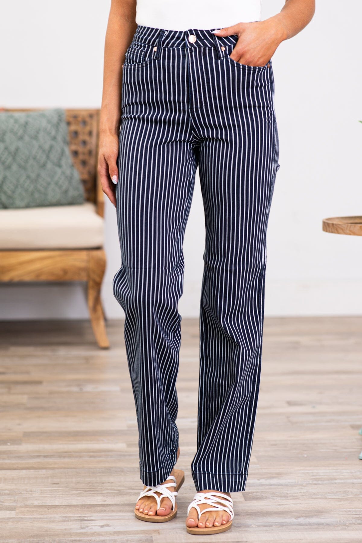Judy Blue Tummy Control Stripe Jeans