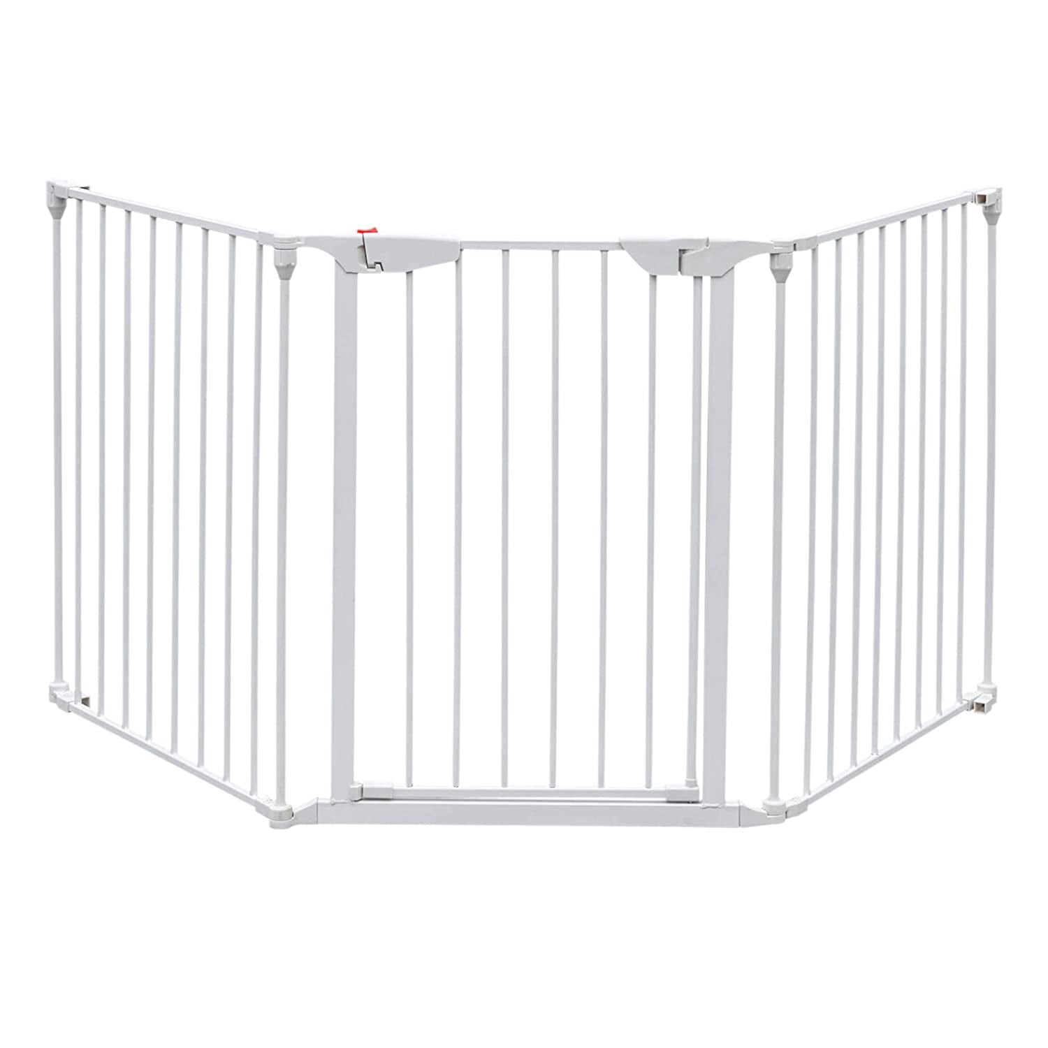 74-Inch Versatile Safety Gate Metal Baby Pet Gate Configurable Dog Barrier - Ideal for Wide Door Openings， Stairways， Doorways (25.39