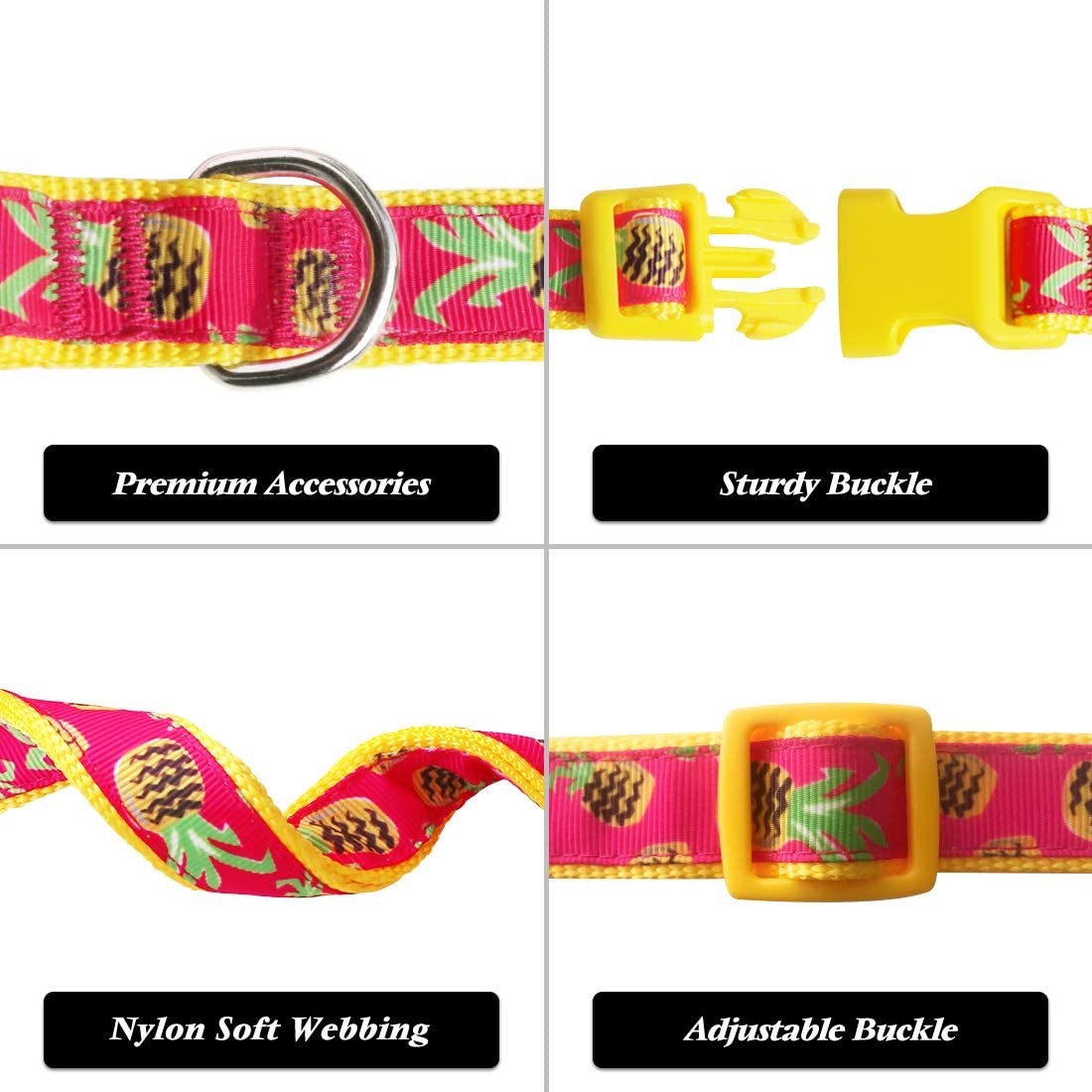 azuza Dog Collar with Bow Soft and Comfy Bowtie Dog Collar for Small Medium Large Dogs