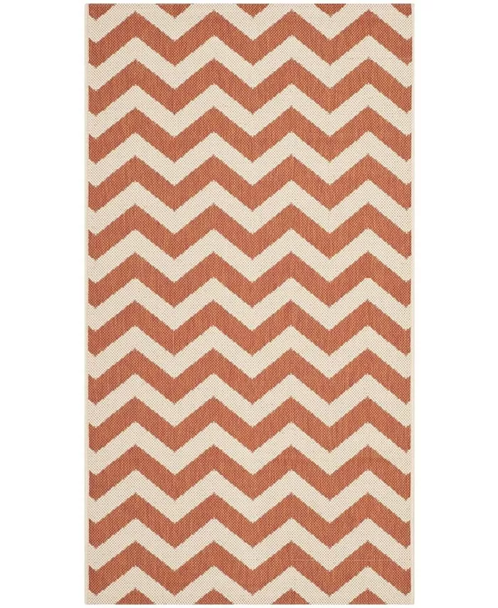 Safavieh Courtyard Terracotta and Beige 2' x 3'7