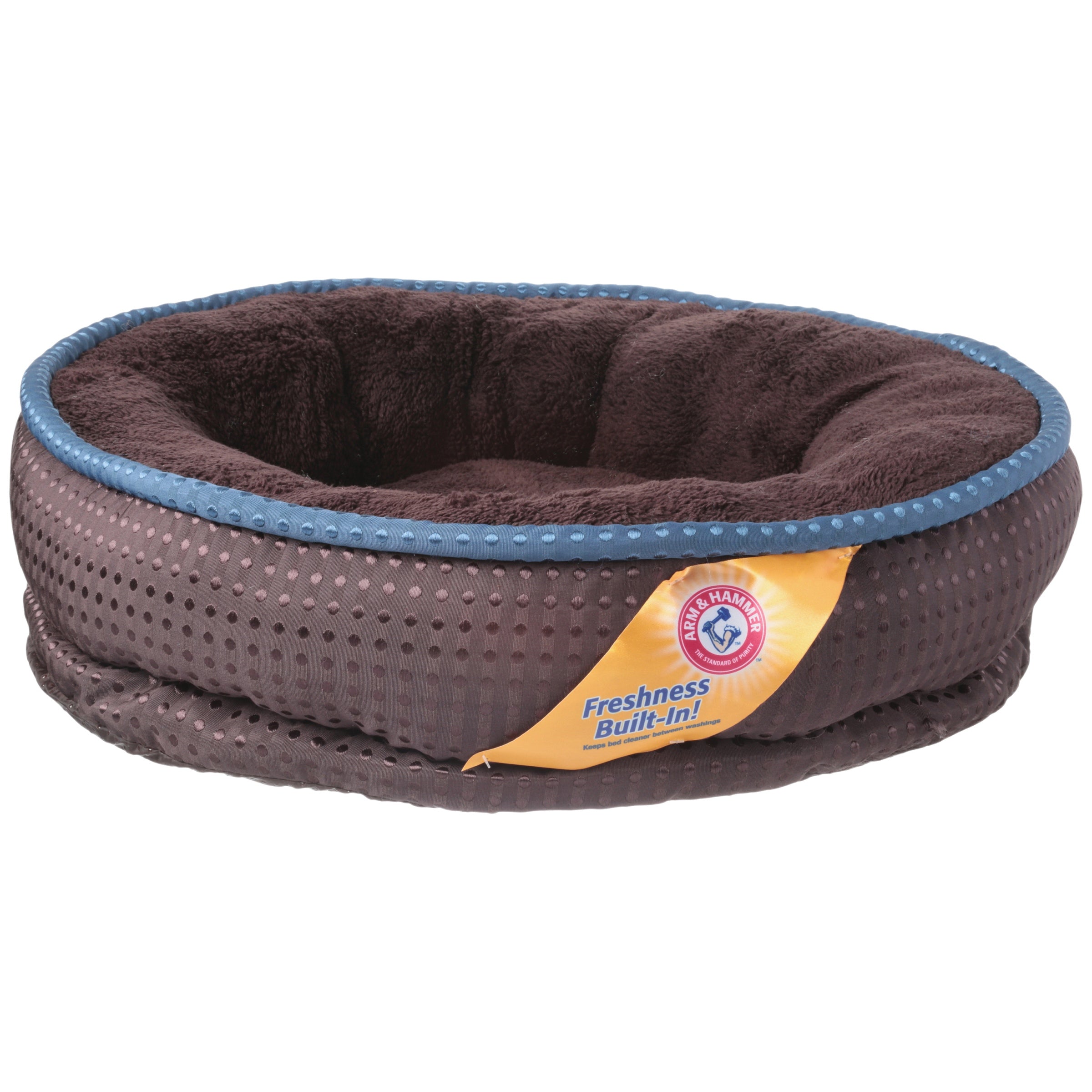 Arm and Hammer Structured Round Dog Bed， Assorted Colors， 20