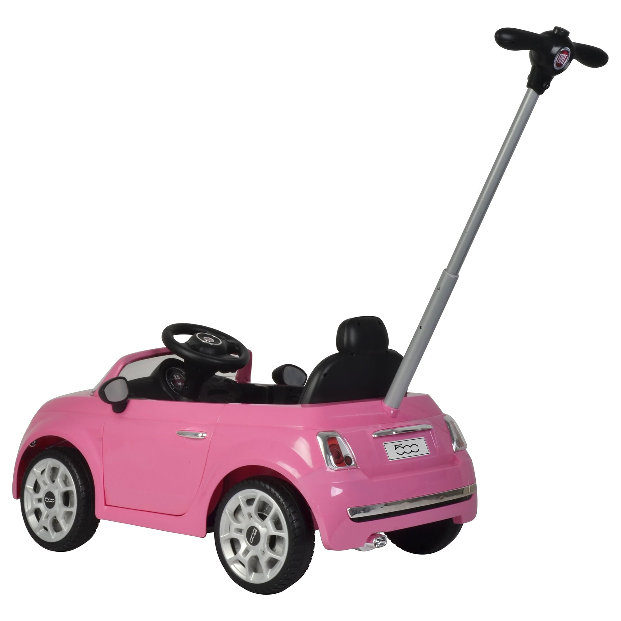 Best Ride On Cars 2-in-1 Fiat Model Baby Toddler Toy Push Car Stroller， Pink