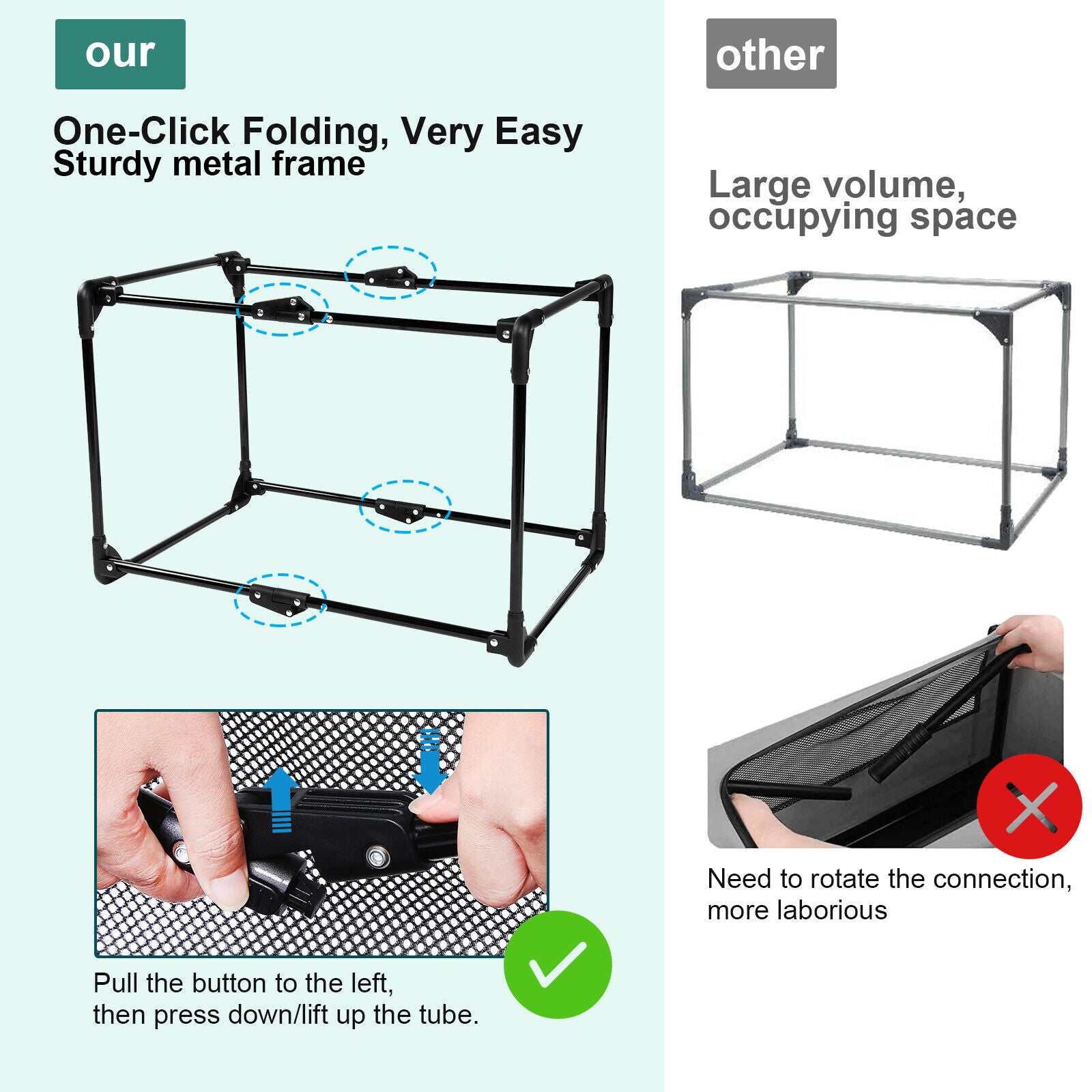 Foldable Pet Dog Carrier Portable Travel Car Crate Kennel XL