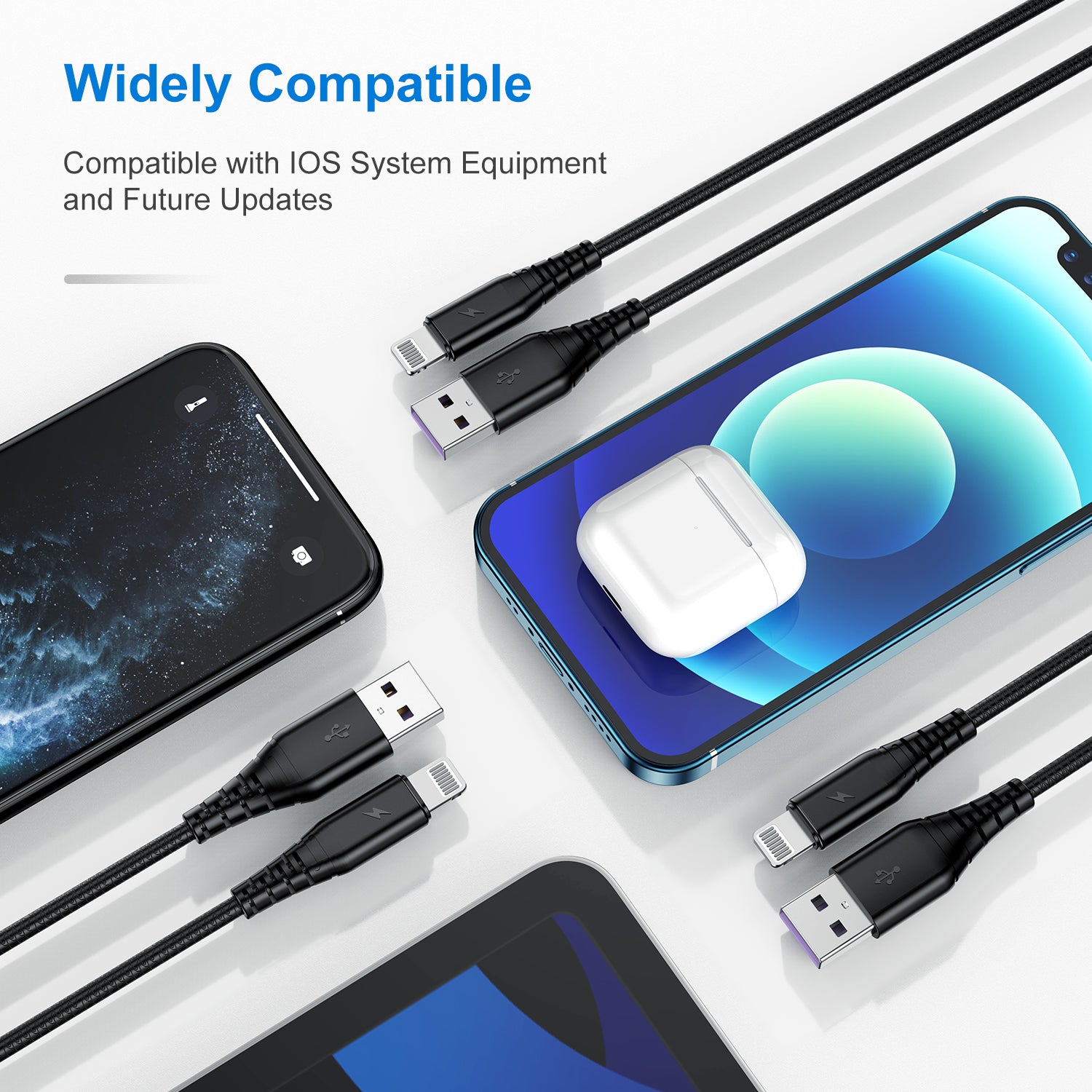 iPhone Charger Cable 3ft， [Apple MFi Certified] 2Pack Lightning Cable 3 Foot， High Fast/Data Sync 3 Feet iPhone Charging Cord for iPhone 13 Pro/12/11/11Pro/11Max/XS/XR//8/7/6/5S/5/SE/iPad Case