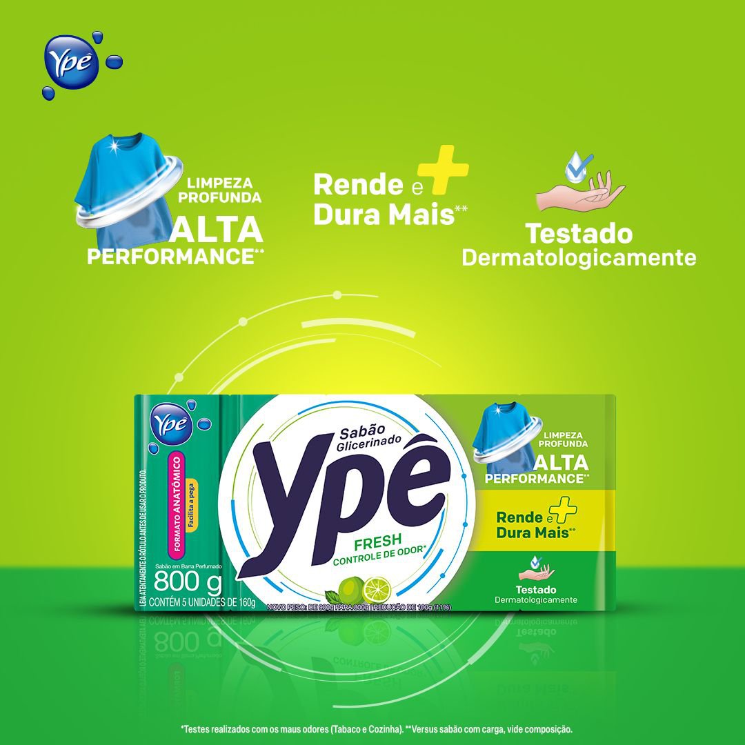 Sabao em Barra Ype Fresh 800g