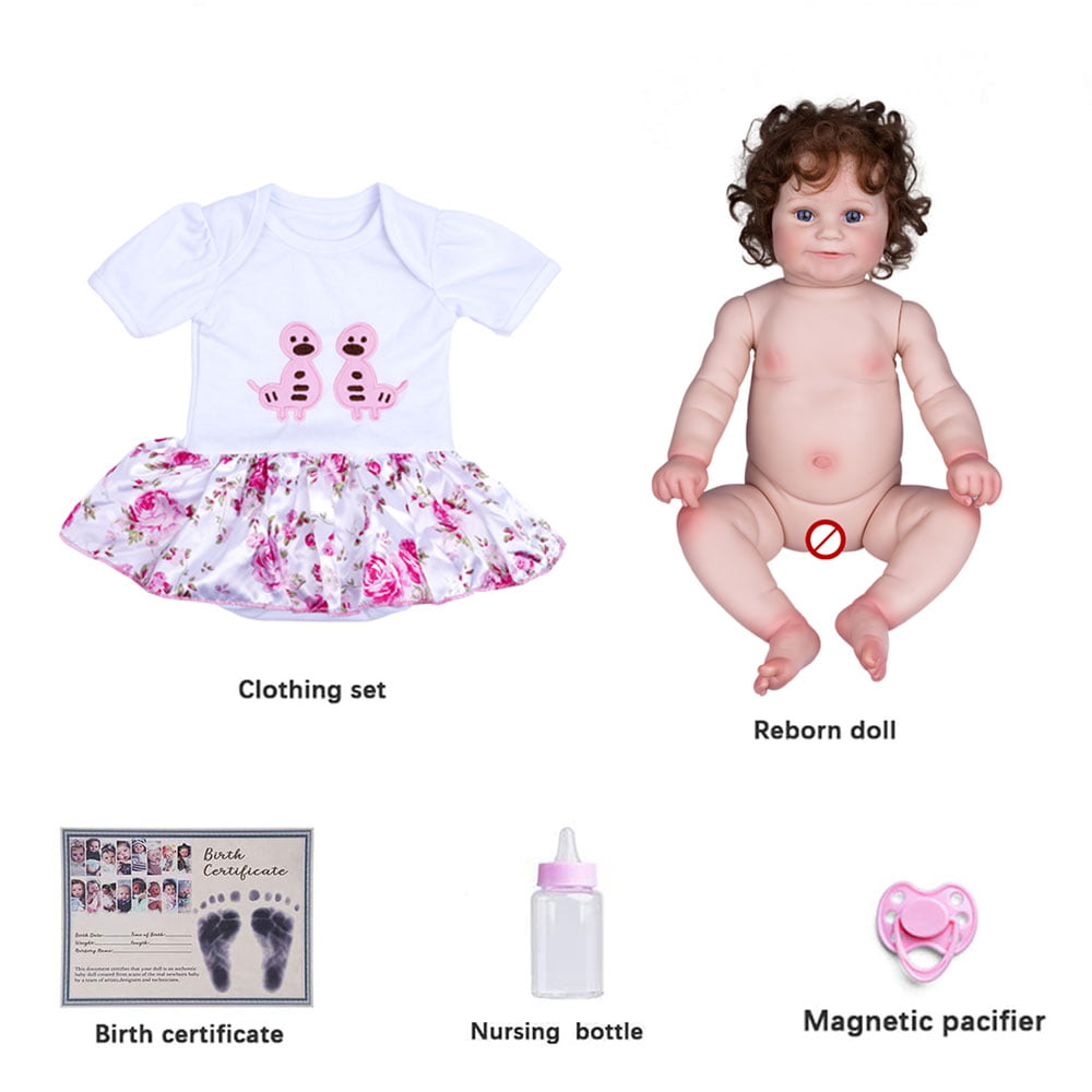JIZHI Lifelike Reborn Baby Dolls 20 inch Realistic Newborn Baby Dolls Real Life Baby Dolls with Gift Box for Kids Age 3 +