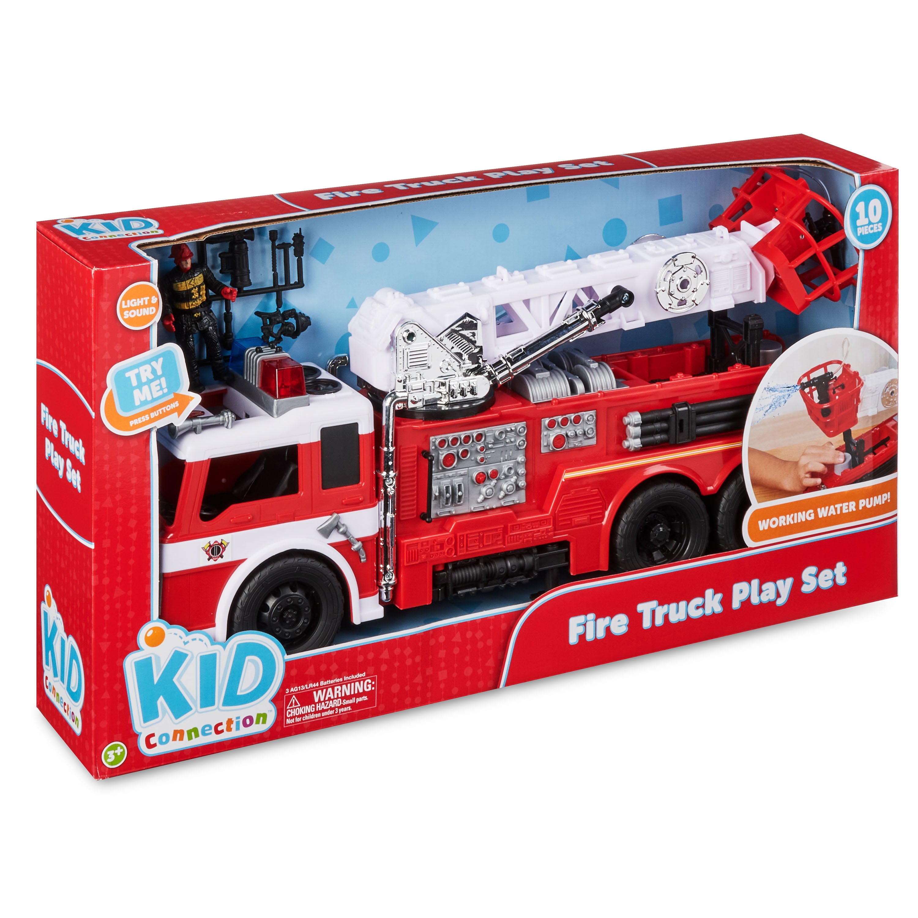 Kid Connection Fire Truck Play Set， 10 Pieces