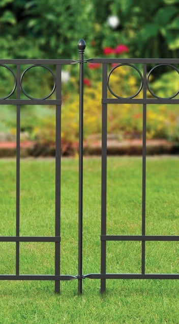 Panacea 38" Finial Garden Fence Post, Black