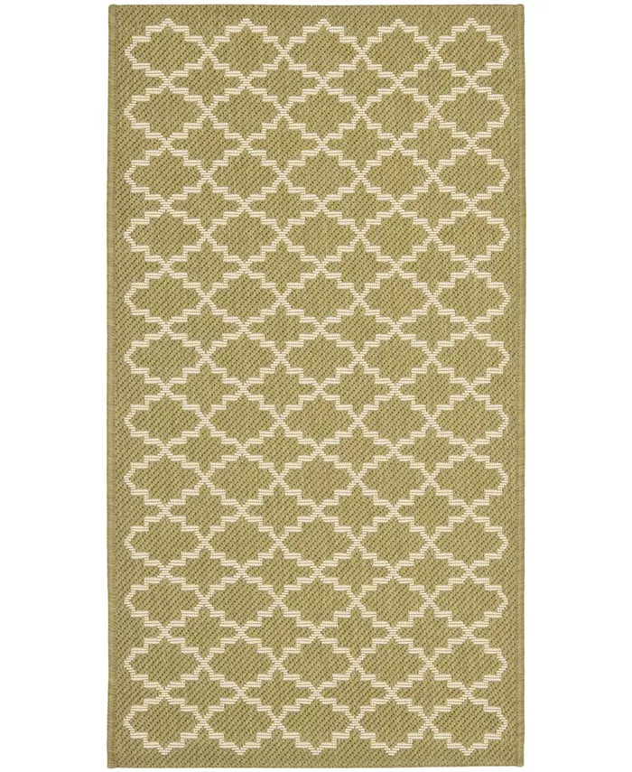 Safavieh Courtyard Green and Beige 2' x 3'7