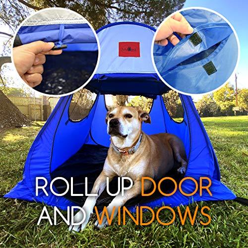 Pop Up Dog Tent Outdoor Camping Large Doggy UV Sun Shelter for Shade and Weather Protection - Perfect for Yard， Beach and Outdoors!