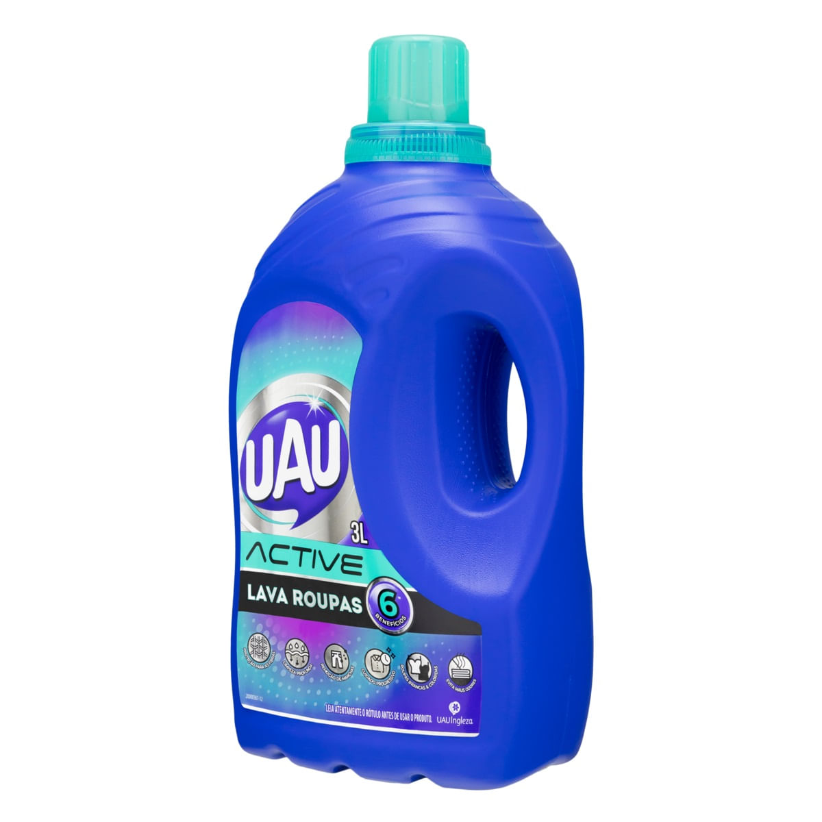 Sabao Liquido Roupas Brancas e Coloridas Uau Active 3L