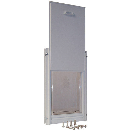 Ideal Pet Deluxe Aluminum Pet Door White， Super Large