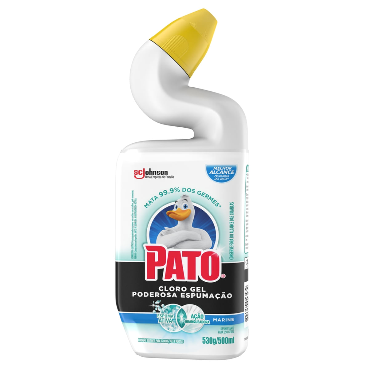 Limpador Sanitario Pato Cloro Gel Poderosa Espumacao Marine 500ml