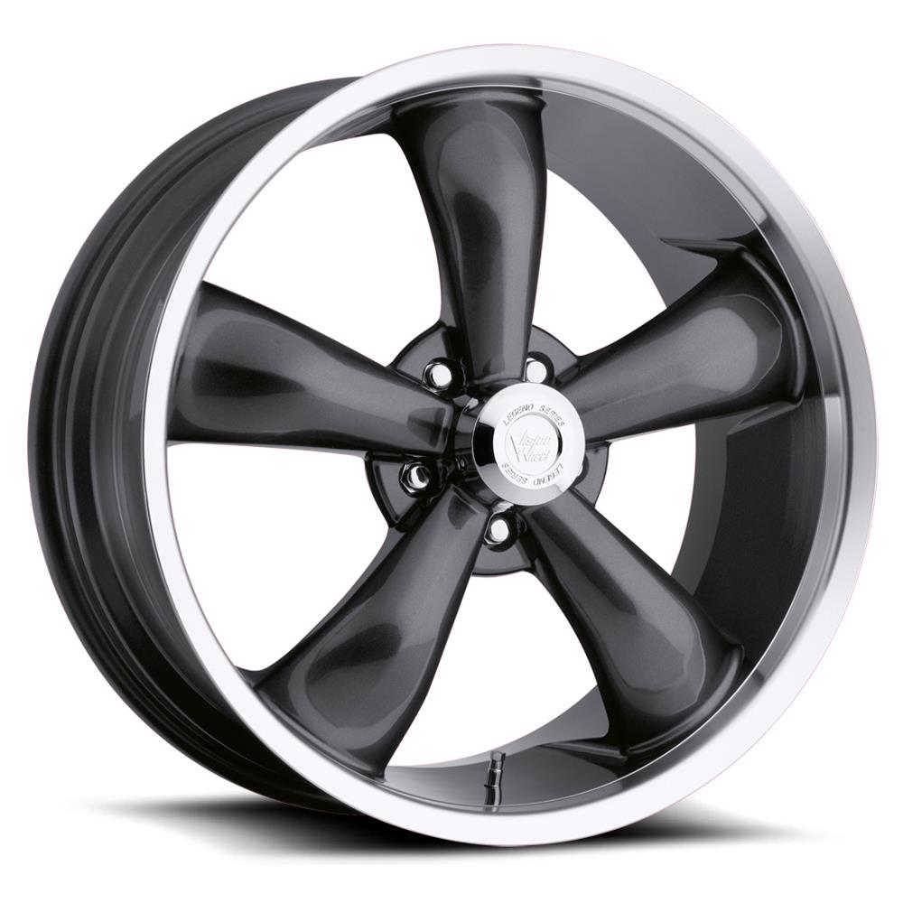 Vision Wheel 142-7765GM6 Vision American Muscle 142 Legend 5 Series Machined Lip Gunmetal Wheels