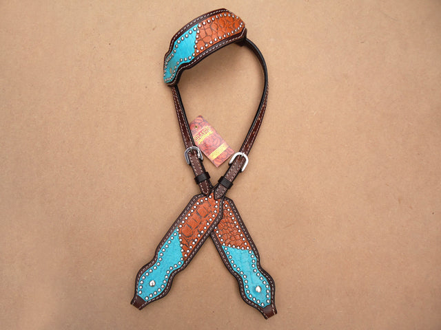 13BH Western Horse One Ear Headstall Tack Bridle American Leather Hilason