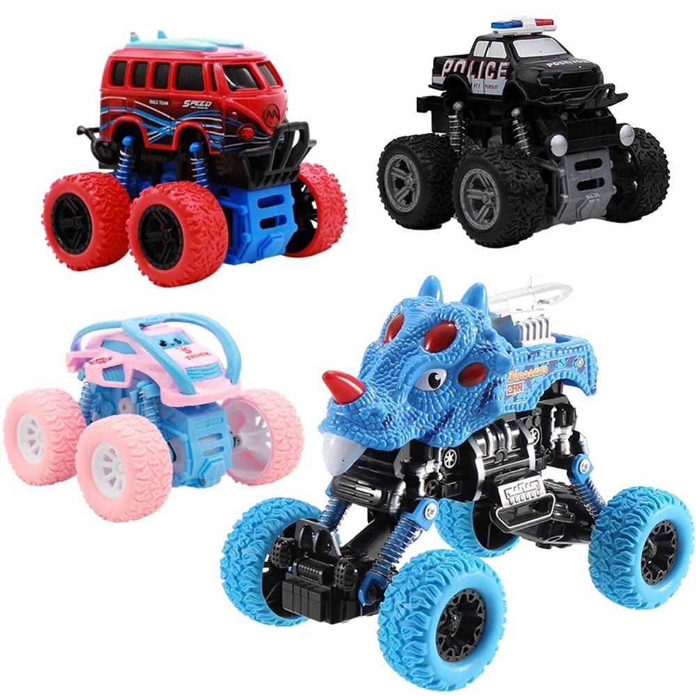 Car Model 4 Wheels Racing Game Dinosaur Off-road Vehicle Police Car Inertia Car Toy Toy Vehicles Pullback Car Action Figure DINOSAUR RED
