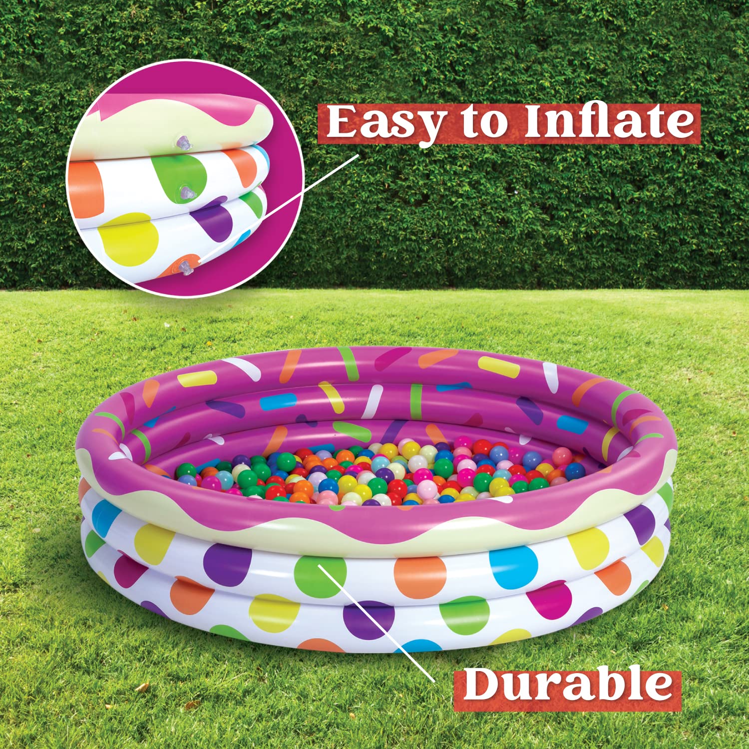 Sloosh 3 Pack Inflatable Kiddie Pools 45