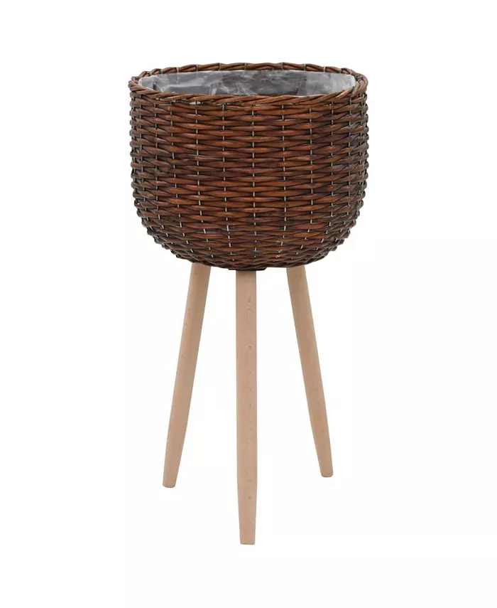 vidaXL Planter Wicker with PE Lining