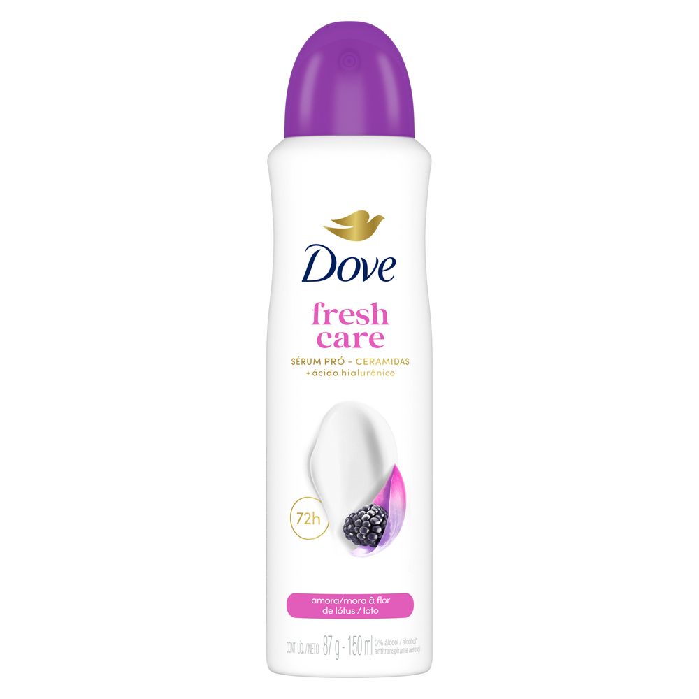 Desodorante Aerosol Dove Fresh Care Amora e Flor de Lotus 150ml