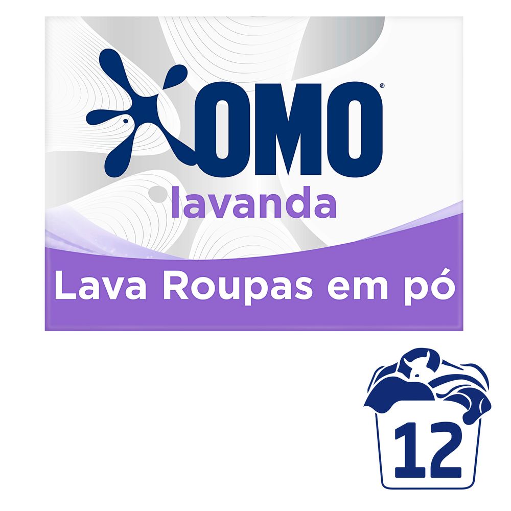 Lava-Roupas Po Lavanda Caixa Omo 800 g