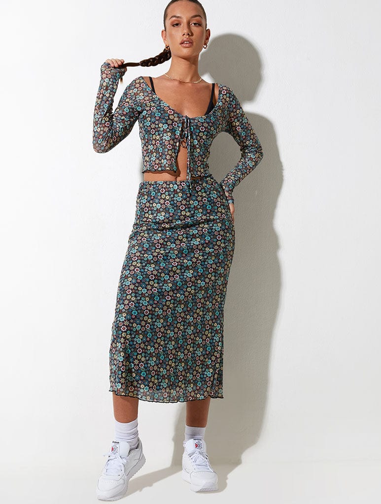 Motel Rocks Lassie Midi Skirt