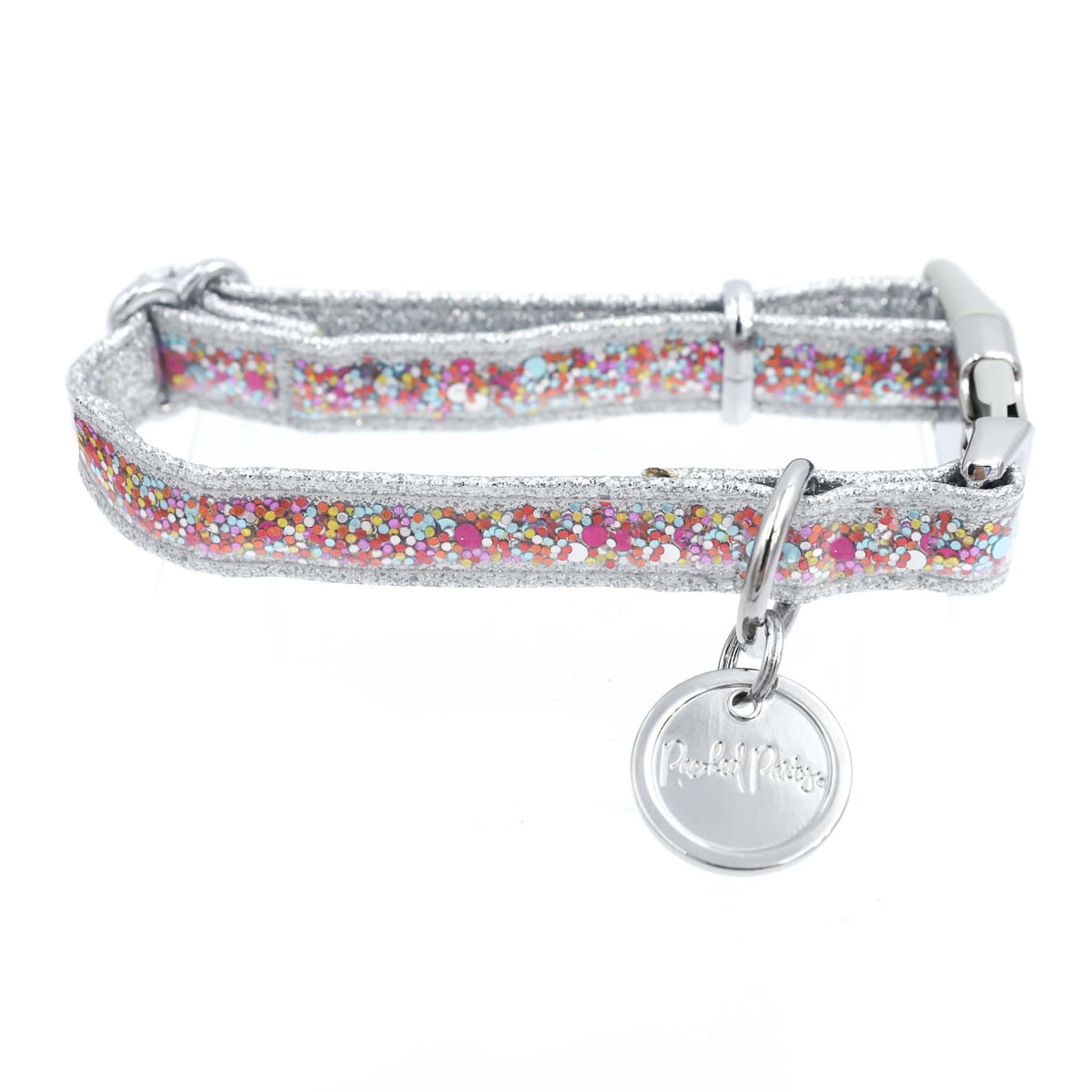 Packed Party Confetti Fashion Dog Collar， M