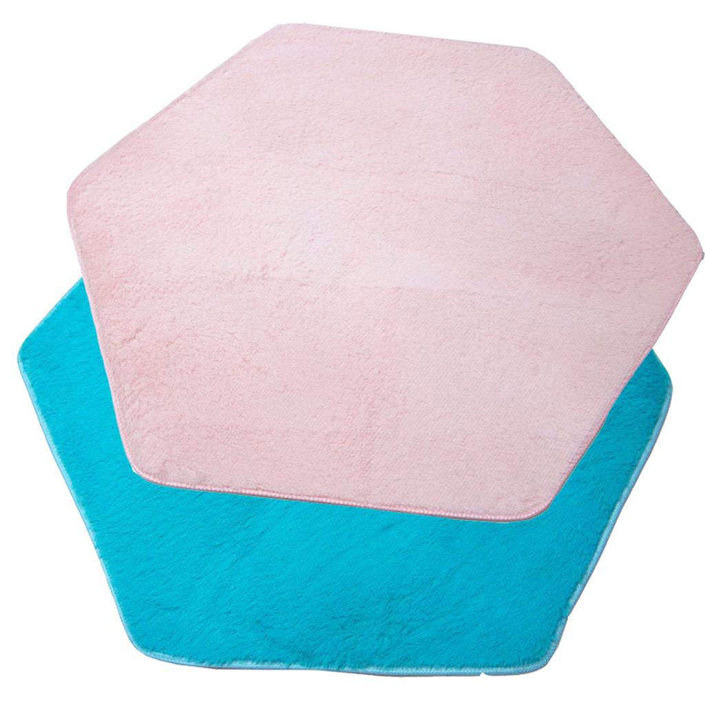 Blue Hexagonal Mat for Princess Castle Playhouse for Girls Children Play Tent Indoor and Outdoor Fun, Home Decor, 140 x 120cm