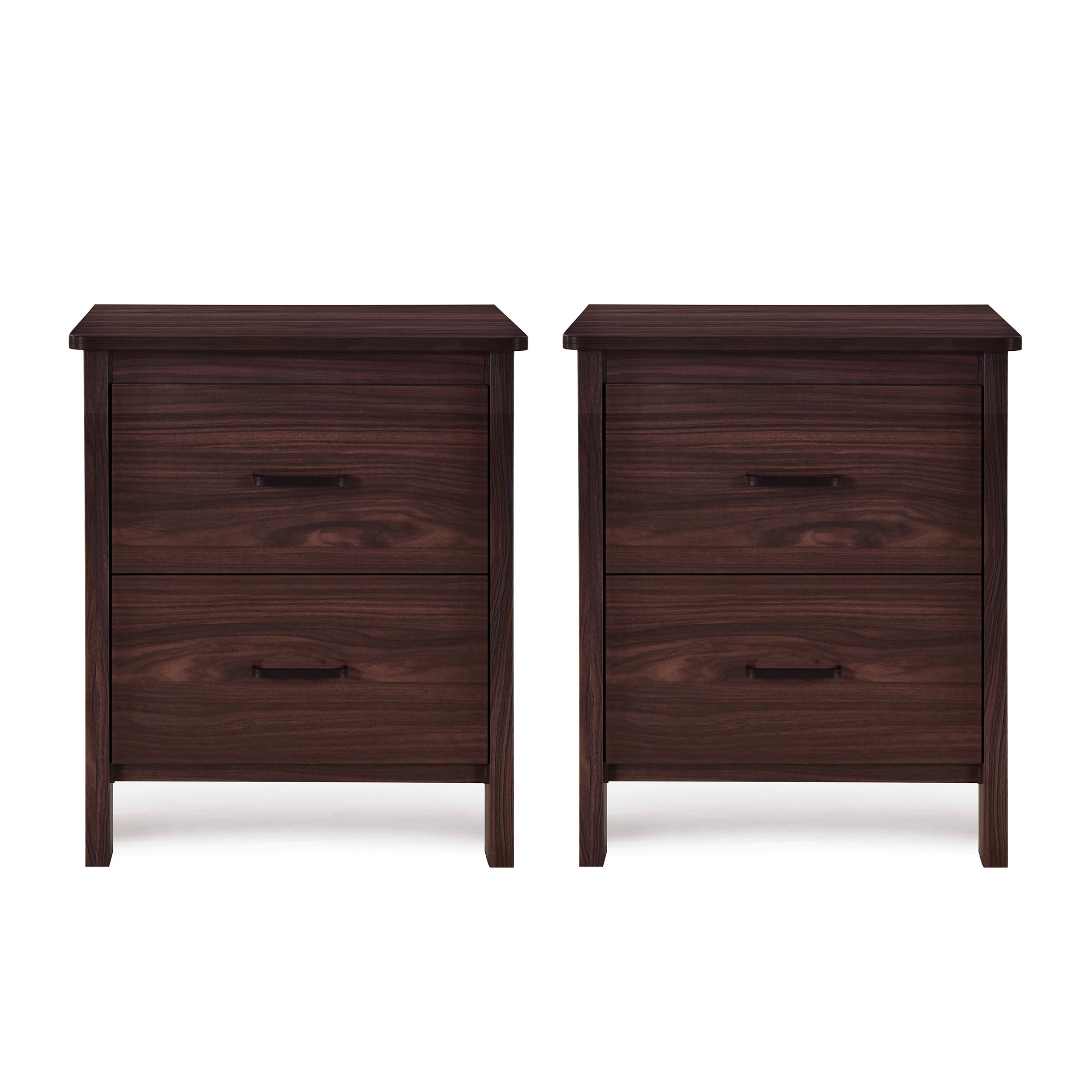Titeca Contemporary 2 Drawer Nightstands, Set of 2