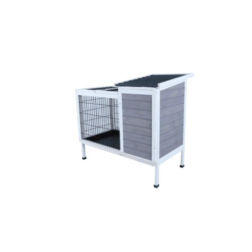 Guinea Pig Cage Bunny Cage Bunny Hutch Guinea Pig Hutch with Pull Out Tray Grey   Solid Wood