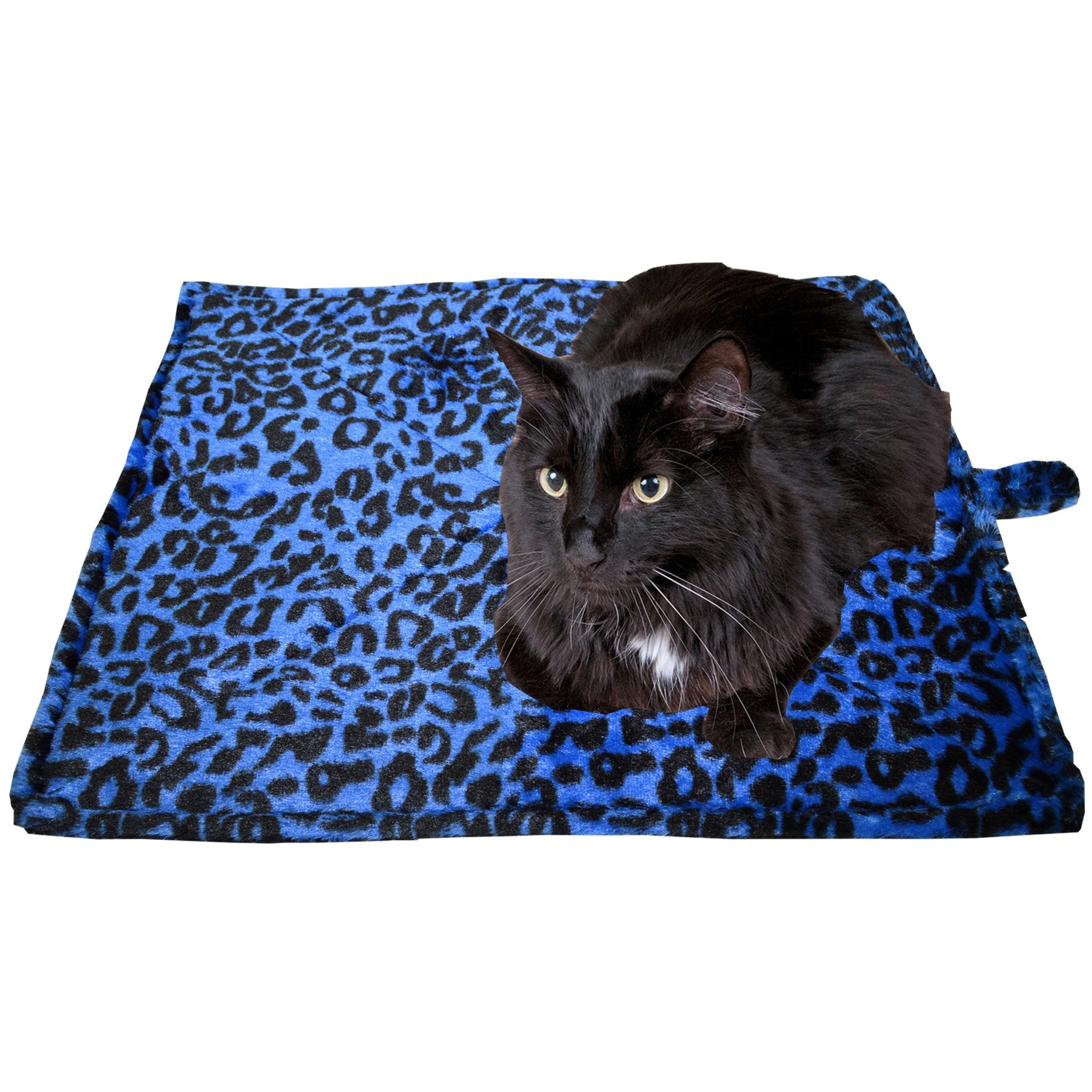 Downtown Pet Supply， Medium， Self Warming Pet Bed， Blue， 22-in