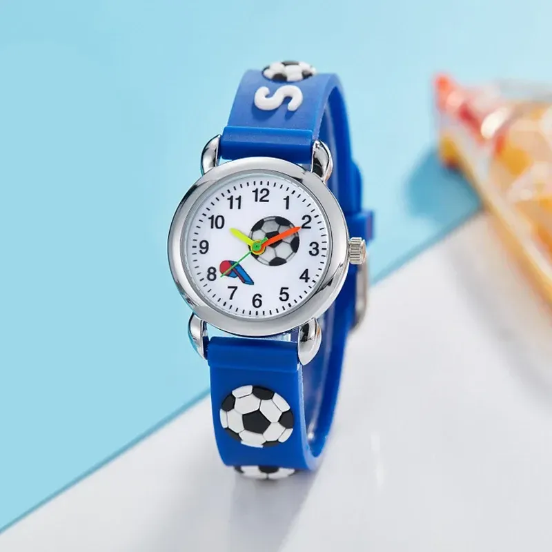 LIUYANGTIAN 2pcs Kids Watches 3D Football Quartz Wristwatch Fashion Waterproof Sports Watch Clock for Boys and girls Kids Students Children