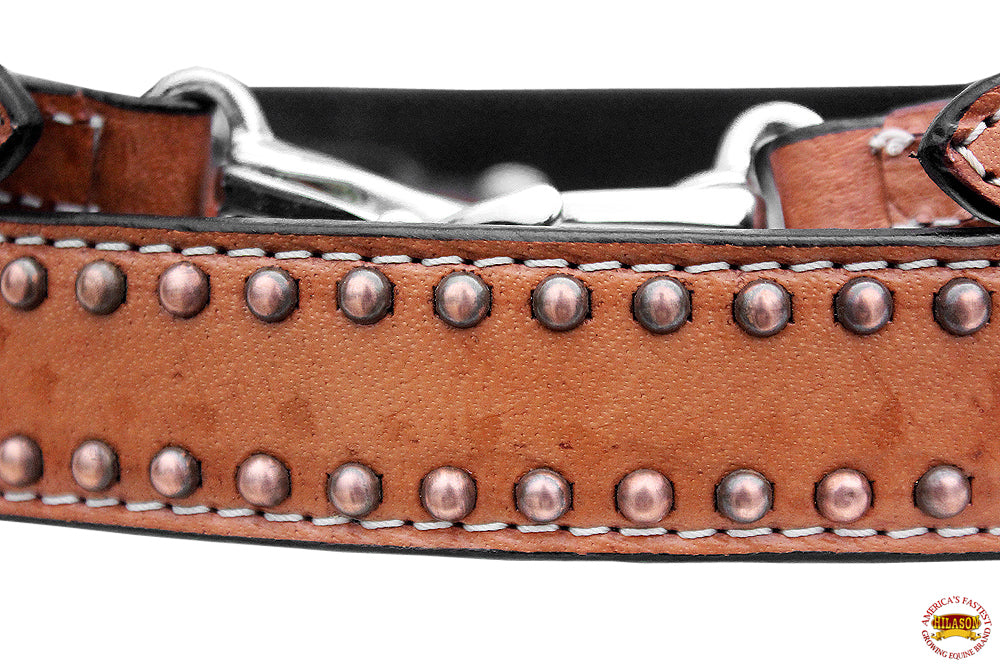 28BH Hilason Horse Size Leather Breast Collar Wither Strap Tan Adjusts 24